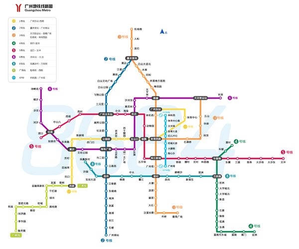 廣州地鐵線路圖,最新廣州地鐵線路圖